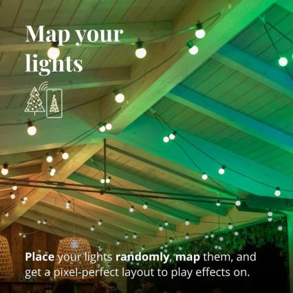 Twinkly - LED RGB Dimmable outdoor decorative chain FESTOON 20xLED 14m IP44 Wi-Fi