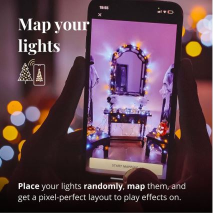 Twinkly - LED Dimmable outdoor Christmas curtain ICICLE 190xLED 11,5m IP44 Wi-Fi