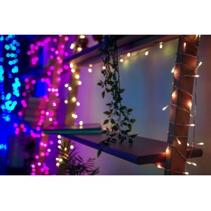 Twinkly - LED RGBW Dimmable outdoor Christmas curtain ICICLE 190xLED 11,5m IP44 Wi-Fi