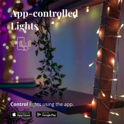 Twinkly - LED RGBW Dimmable outdoor Christmas curtain ICICLE 190xLED 11,5m IP44 Wi-Fi