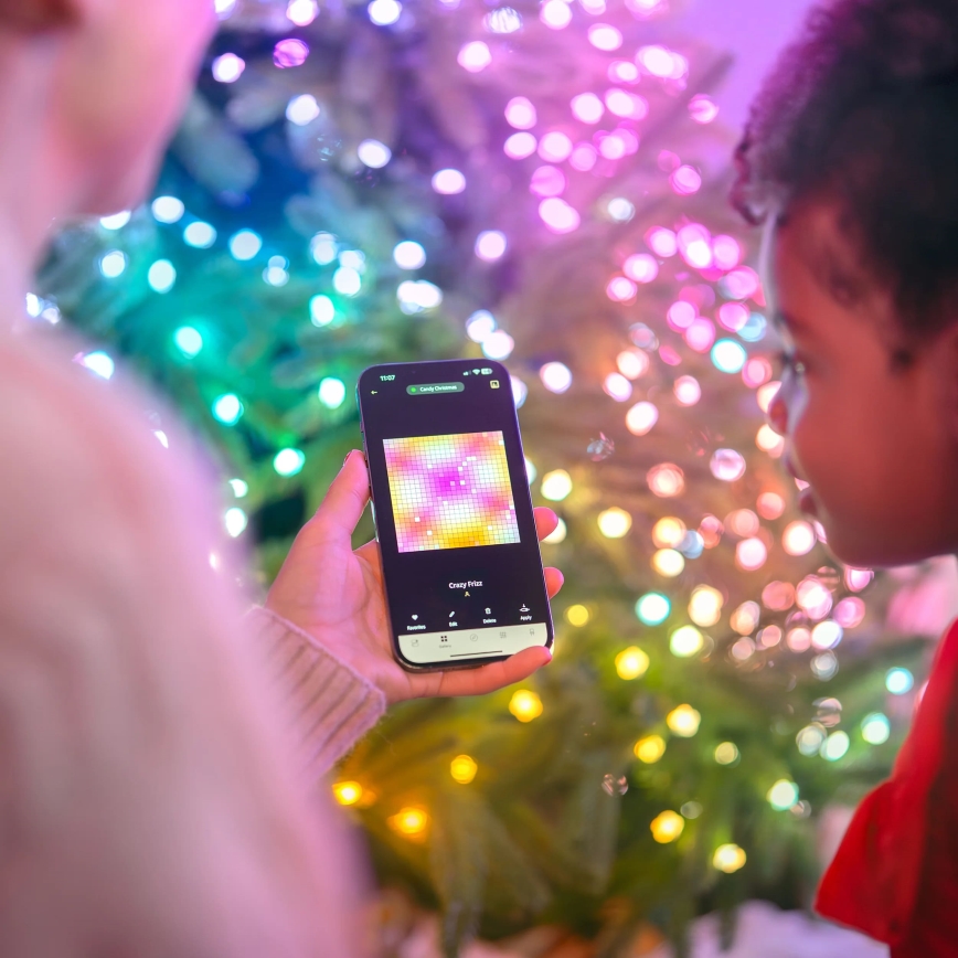 Twinkly - LED RGB Dimmable Christmas Light String CANDIES, 200 LEDs, 14 m, USB, Wi‑Fi