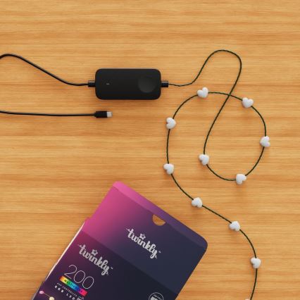 Twinkly - CANDIES RGB dimmable LED string 200xLED 14 m USB Wi-Fi