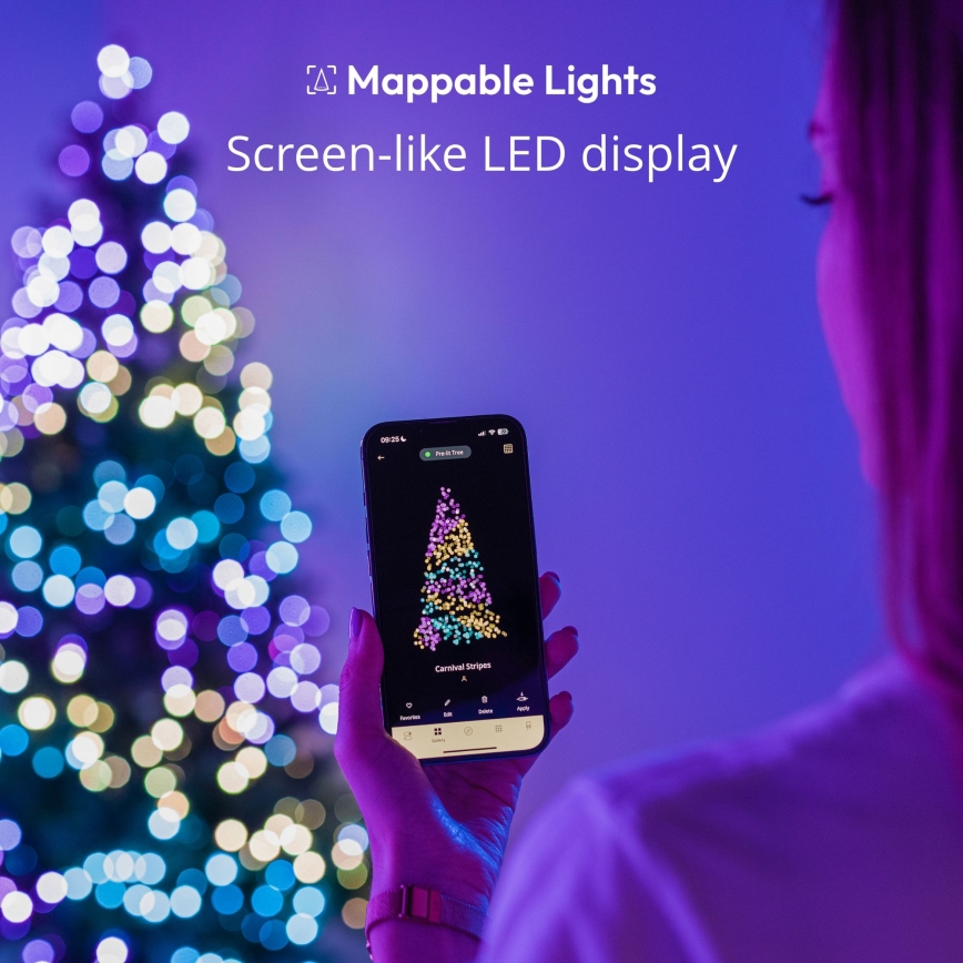 Twinkly - LED RGB Dimmable Christmas chain CANDIES 100xLED 8 m USB Wi-Fi