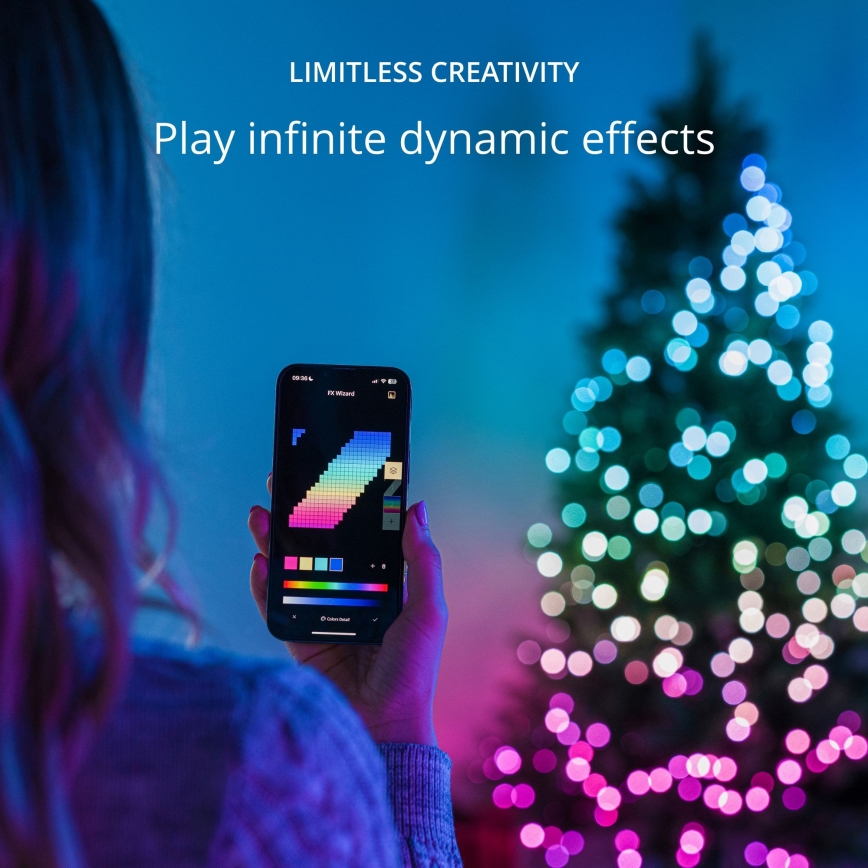 Twinkly - LED RGB Dimmable Christmas chain CANDIES 100xLED 8 m USB Wi-Fi
