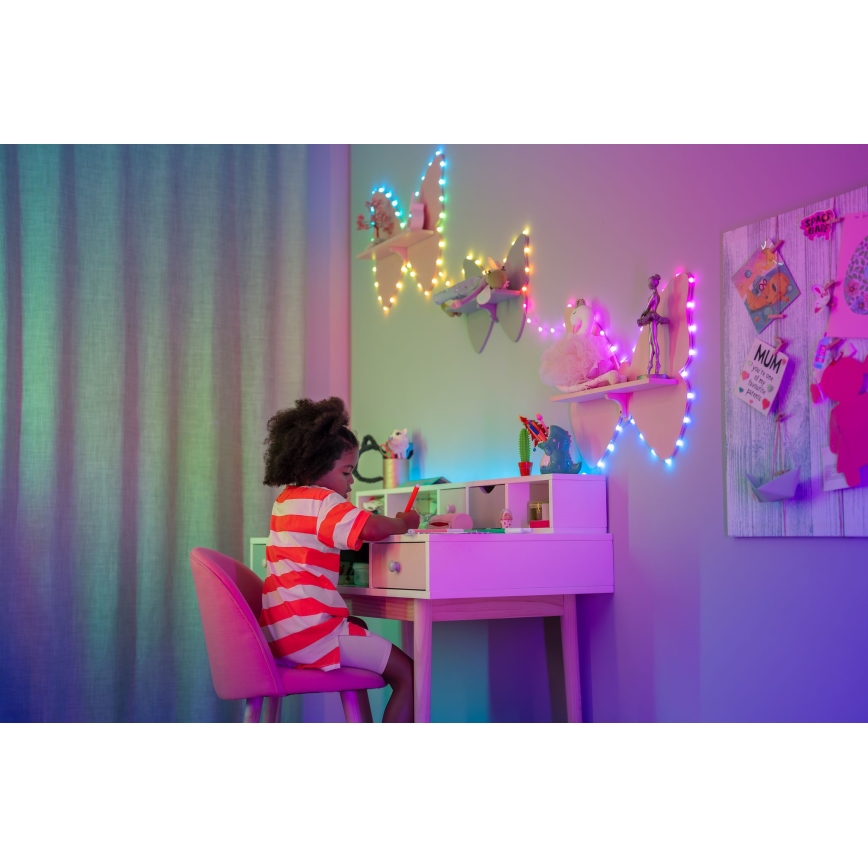 Twinkly CANDIES RGB LED Dimmable String Lights, 200 LEDs, 14 m, USB, Wi-Fi