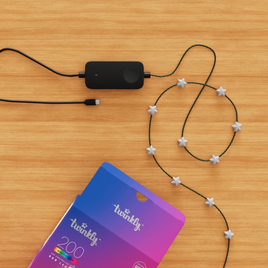 Twinkly - LED RGB Dimmable Christmas chain CANDIES 200xLED 14 m USB Wi-Fi