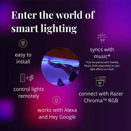 Twinkly - LED RGB Dimmable strip LINE 100xLED 1,5 m Wi-Fi