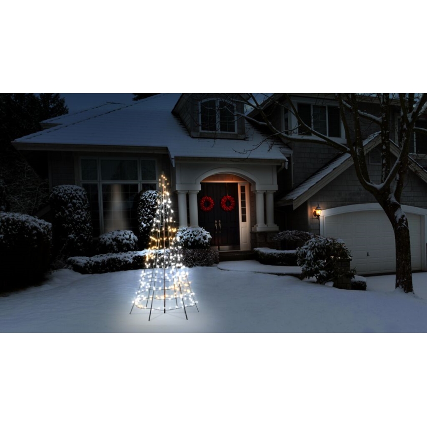 Twinkly - LED RGBW Dimmable outdoor Christmas tree LIGHT TREE 300xLED 2m IP44 Wi-Fi