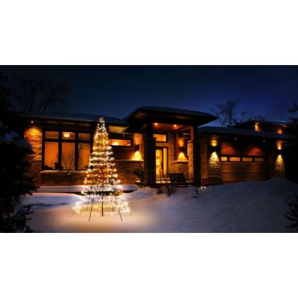 Twinkly - LED RGBW Dimmable outdoor Christmas tree LIGHT TREE 450xLED 3m IP44 Wi-Fi
