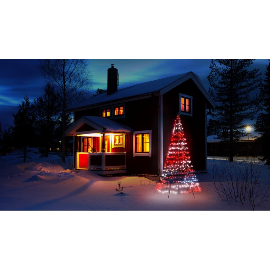 Twinkly - LED RGBW Dimmable outdoor Christmas tree LIGHT TREE 450xLED 3m IP44 Wi-Fi