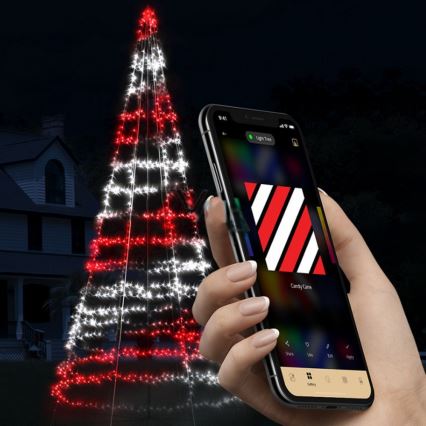 Twinkly - LED RGBW Dimmable outdoor Christmas tree LIGHT TREE 750xLED 4m IP44 Wi-Fi