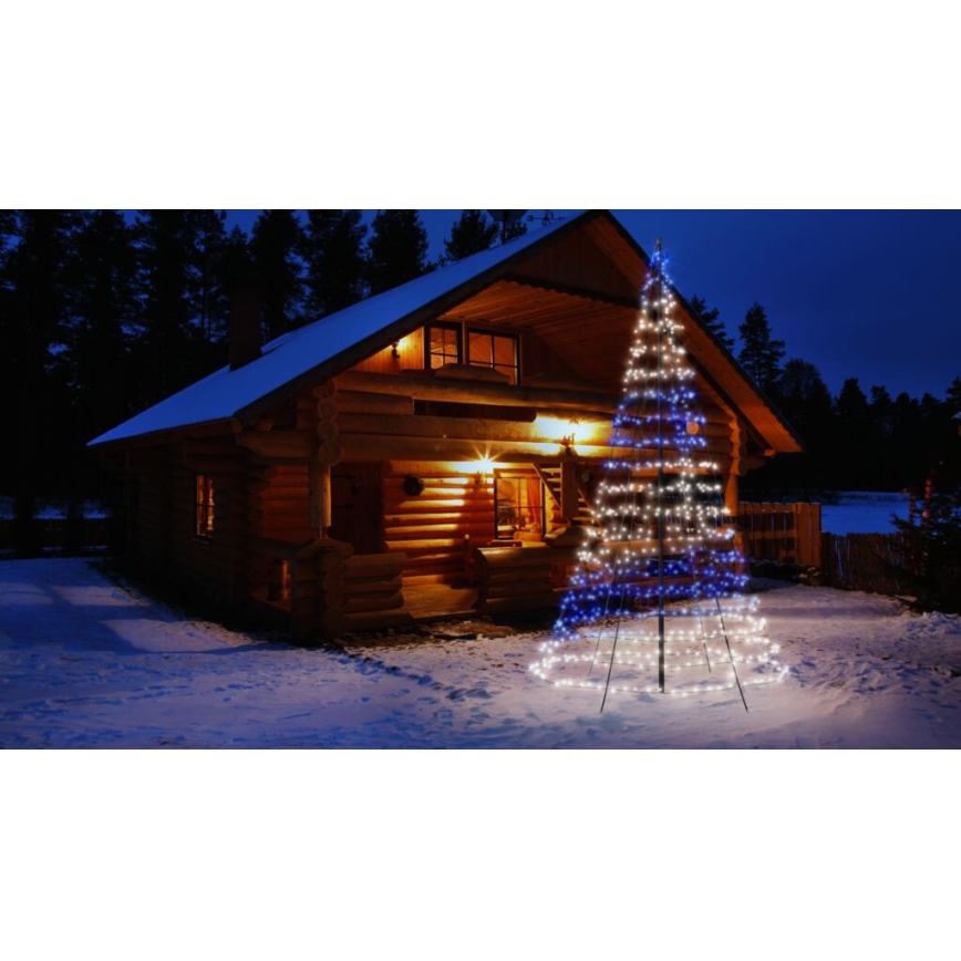 Twinkly - LED RGBW Dimmable outdoor Christmas tree LIGHT TREE 750xLED 4m IP44 Wi-Fi