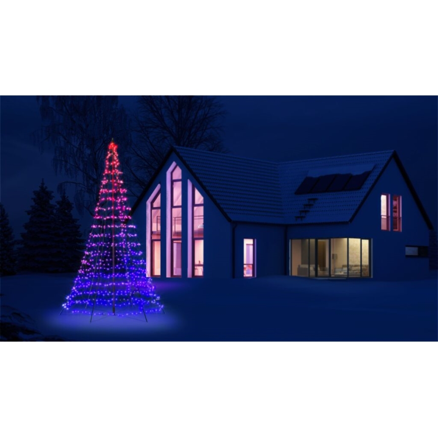 Twinkly - LED RGBW Dimmable outdoor Christmas tree LIGHT TREE 750xLED 4m IP44 Wi-Fi
