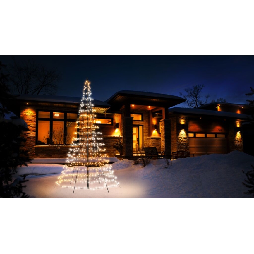 Twinkly - LED RGBW Dimmable outdoor Christmas tree LIGHT TREE 750xLED 4m IP44 Wi-Fi