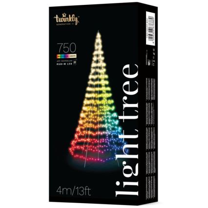 Twinkly - LED RGBW Dimmable outdoor Christmas tree LIGHT TREE 750xLED 4m IP44 Wi-Fi