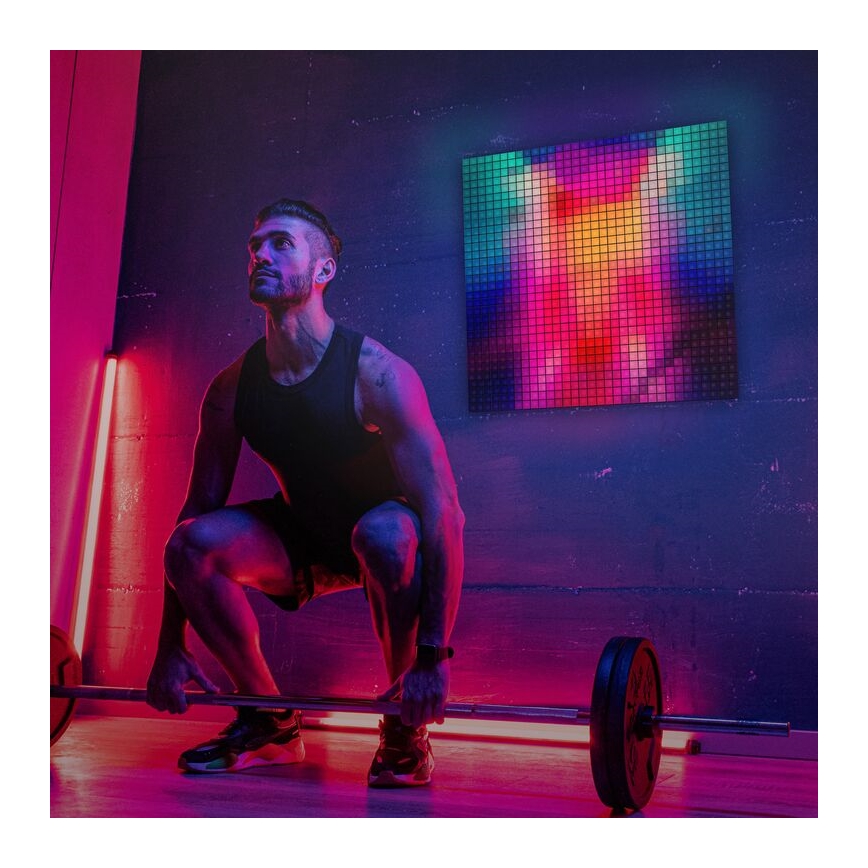 Twinkly - LED RGB Dimmable panel SQUARES 64xLED 16x16 cm Wi-Fi