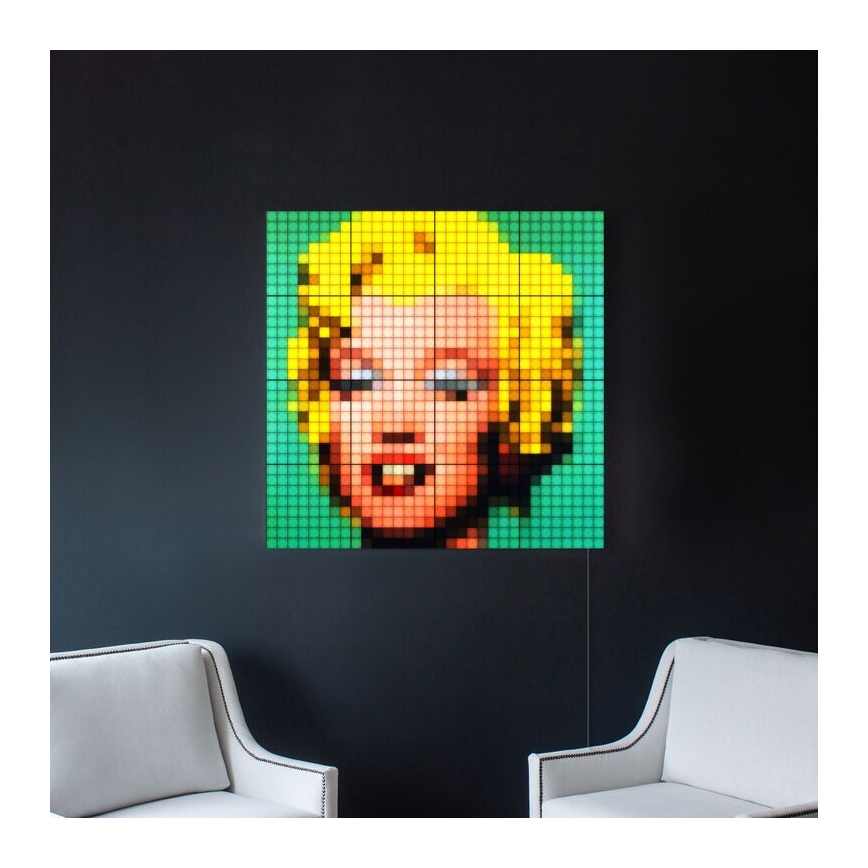 Twinkly - LED RGB Dimmable panel SQUARES 64xLED 16x16 cm Wi-Fi