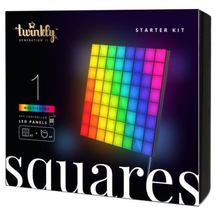 Twinkly - LED RGB Dimmable panel SQUARES 64xLED 16x16 cm Wi-Fi
