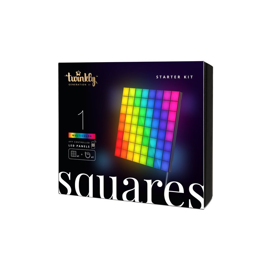 Twinkly - LED RGB Dimmable panel SQUARES 64xLED 16x16 cm Wi-Fi