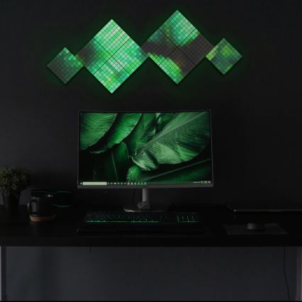 Twinkly - SET 6xLED RGB Dimmable panel SQUARES 64xLED 16x16 cm Wi-Fi