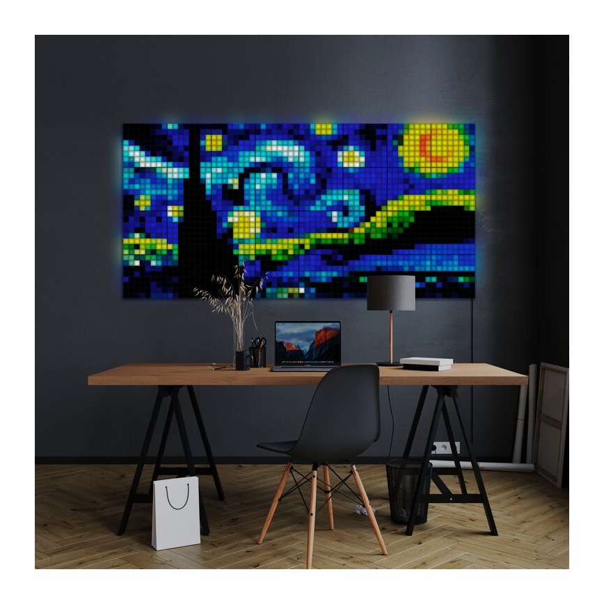 Twinkly - SET 6xLED RGB Dimmable panel SQUARES 64xLED 16x16 cm Wi-Fi
