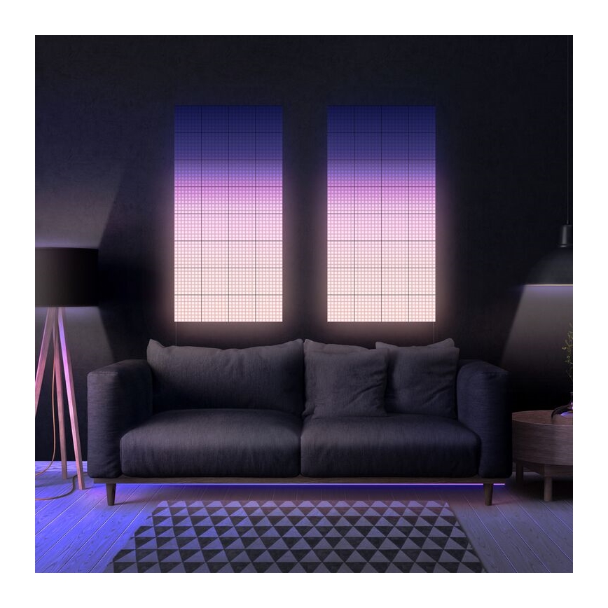 Twinkly - SET 6xLED RGB Dimmable panel SQUARES 64xLED 16x16 cm Wi-Fi