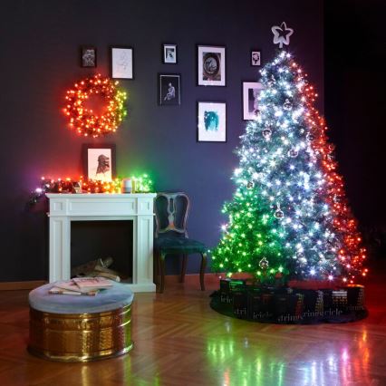 Twinkly - LED RGB Dimmable Christmas wreath PRE-LIT WREATH 50xLED d. 61cm Wi-Fi