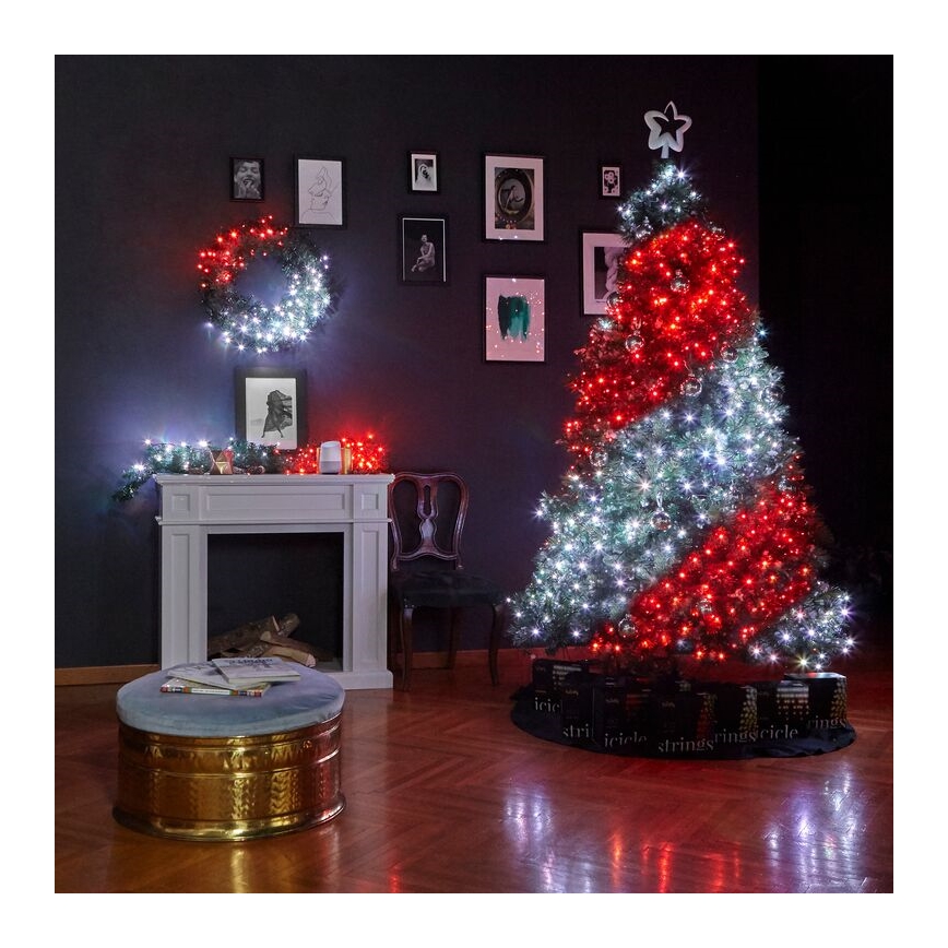 Twinkly - LED RGB Dimmable Christmas wreath PRE-LIT WREATH 50xLED d. 61cm Wi-Fi
