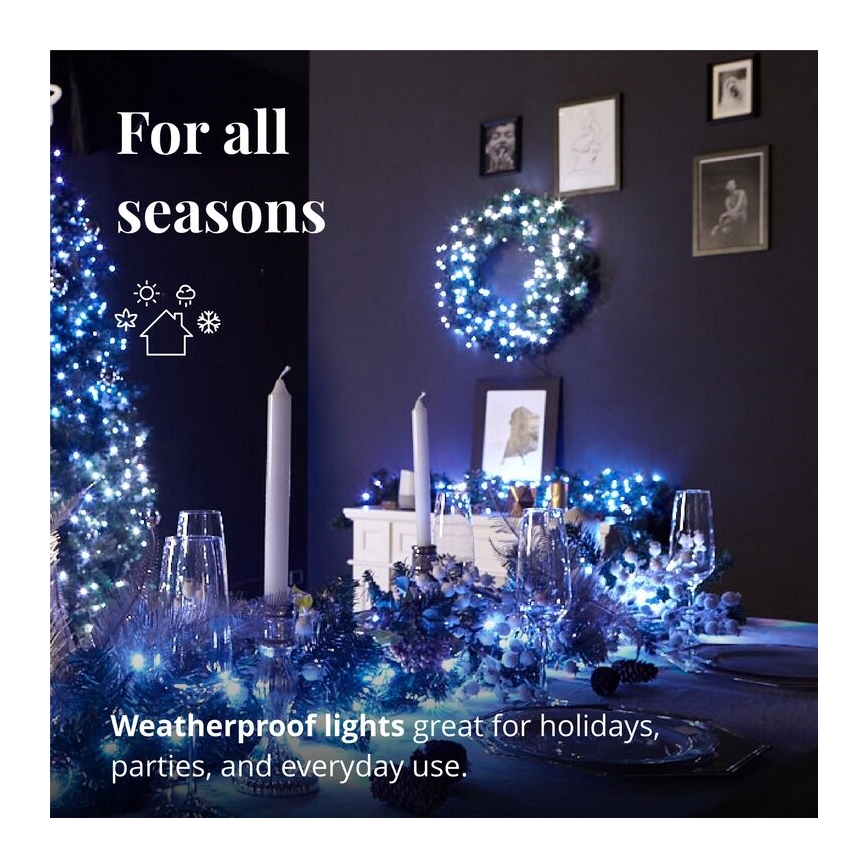 Twinkly - LED RGB Dimmable Christmas wreath PRE-LIT WREATH 50xLED d. 61cm Wi-Fi