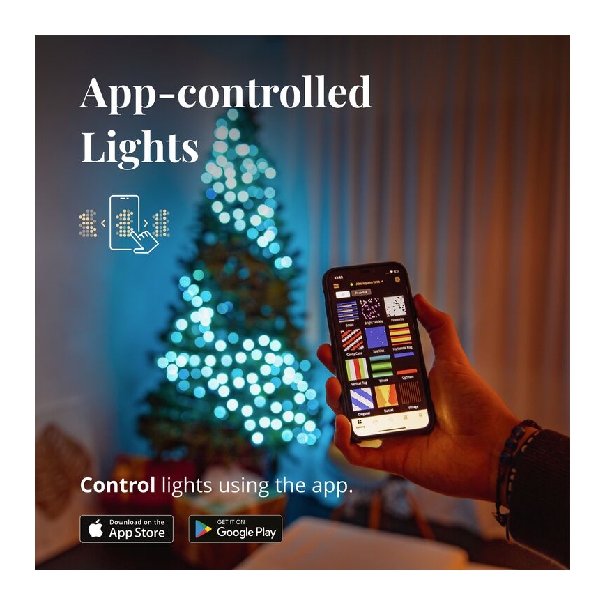 Twinkly - Dimmable RGB LED Outdoor String STRINGS 250 LEDs 23.5 m IP44 Wi-Fi