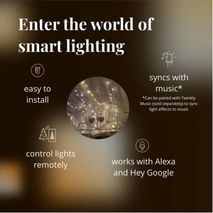 Twinkly - LED Dimmable outdoor christmas chain STRINGS 400xLED 35,5m IP44 Wi-Fi