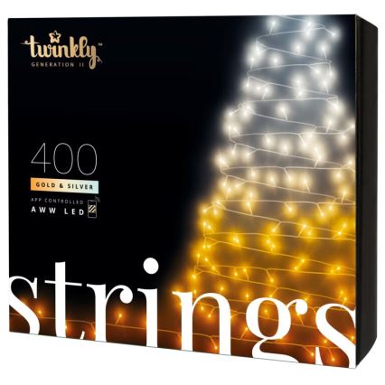 Twinkly - LED Dimmable outdoor christmas chain STRINGS 400xLED 35,5m IP44 Wi-Fi