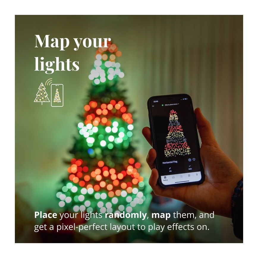 Twinkly - LED RGB Dimmable outdoor christmas chain STRINGS 400xLED 35,5m IP44 Wi-Fi