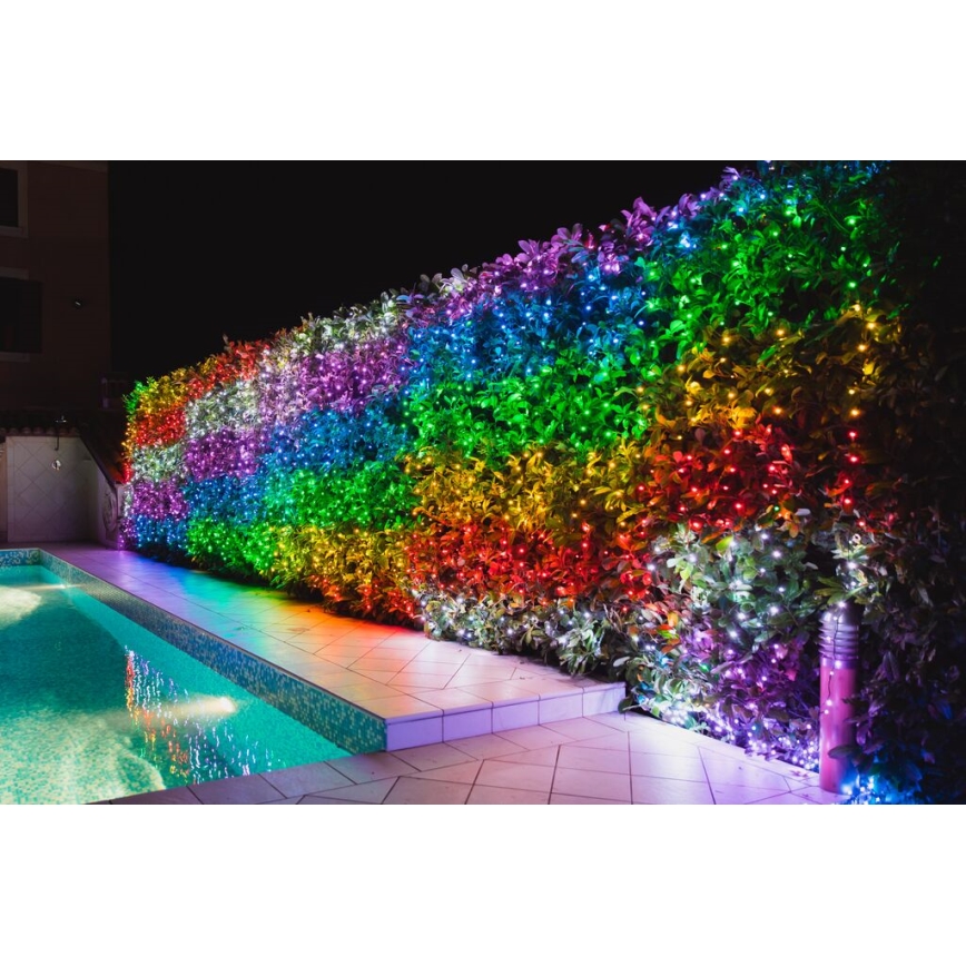 Twinkly - LED RGBW Dimmable outdoor Christmas chain STRINGS 600xLED 51,5m IP44 Wi-Fi