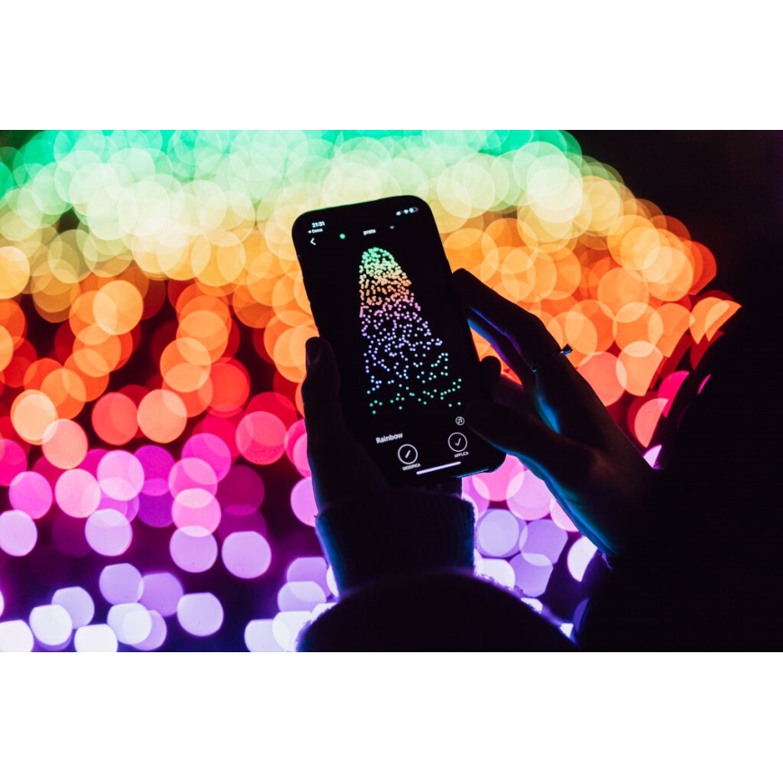 Twinkly - LED RGBW Dimmable outdoor Christmas chain STRINGS 600xLED 51,5m IP44 Wi-Fi