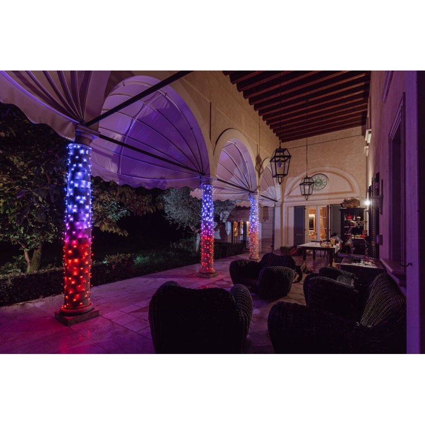 Twinkly - LED RGBW Dimmable outdoor Christmas chain STRINGS 600xLED 51,5m IP44 Wi-Fi
