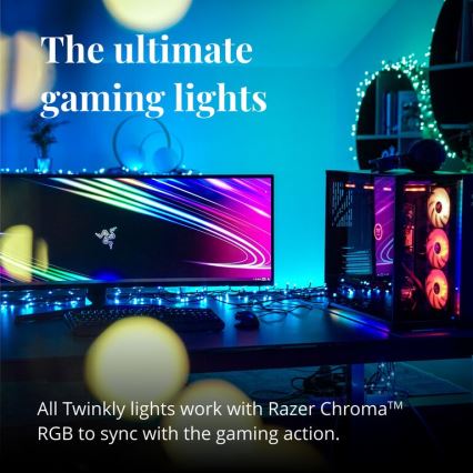 Twinkly - LED RGBW Dimmable outdoor Christmas chain STRINGS 600xLED 51,5m IP44 Wi-Fi