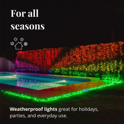 Twinkly - LED RGBW Dimmable outdoor Christmas chain STRINGS 600xLED 51,5m IP44 Wi-Fi
