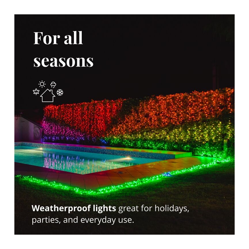Twinkly - LED RGBW Dimmable outdoor Christmas chain STRINGS 600xLED 51,5m IP44 Wi-Fi