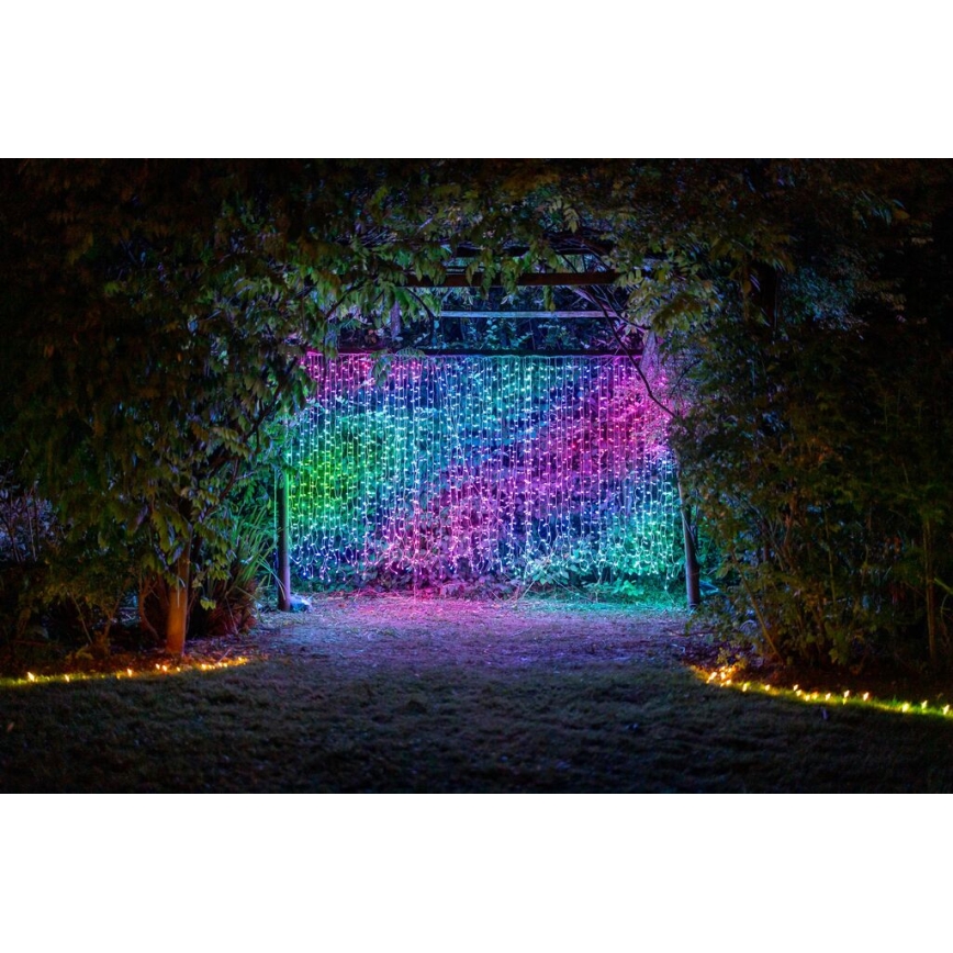 Twinkly - LED RGBW Dimmable outdoor Christmas curtain CURTAIN 210xLED 6,1m IP44 Wi-Fi