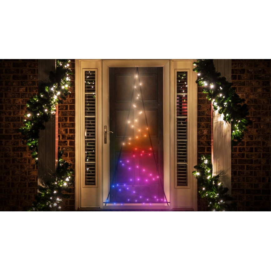 Twinkly - LED RGBW Dimmable outdoor Christmas tree LIGHT TREE 70xLED IP44 Wi-Fi