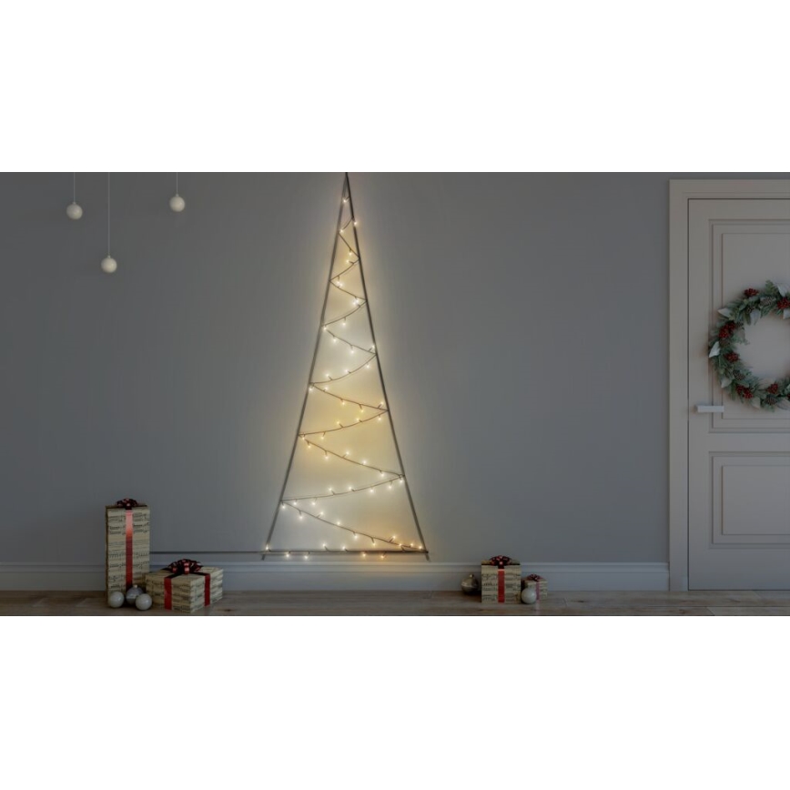 Twinkly - LED RGBW Dimmable outdoor Christmas tree LIGHT TREE 70xLED IP44 Wi-Fi