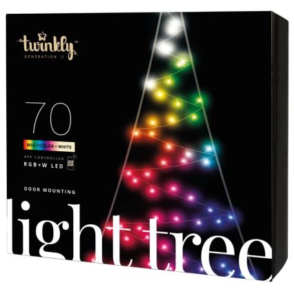 Twinkly - LED RGBW Dimmable outdoor Christmas tree LIGHT TREE 70xLED IP44 Wi-Fi