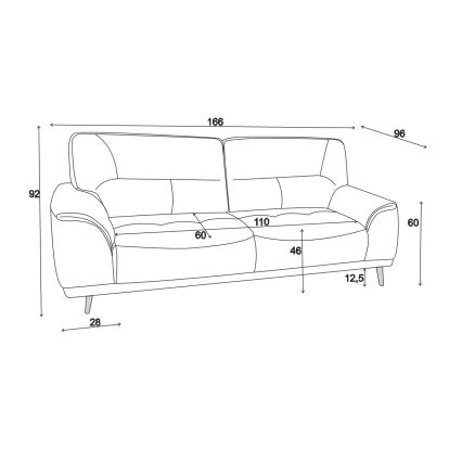 Two-seater sofa LIVORNO beige