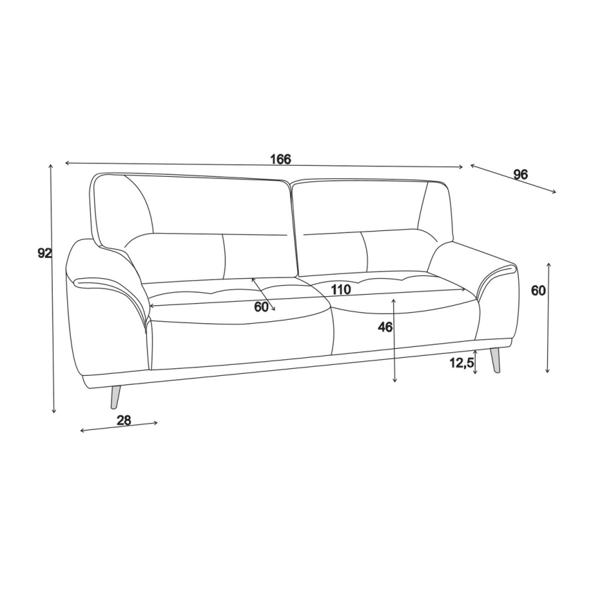 Two-seater sofa LIVORNO beige