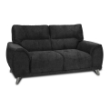 Two-seater sofa LIVORNO black