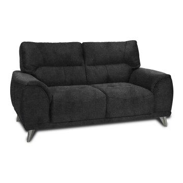 Two-seater sofa LIVORNO black