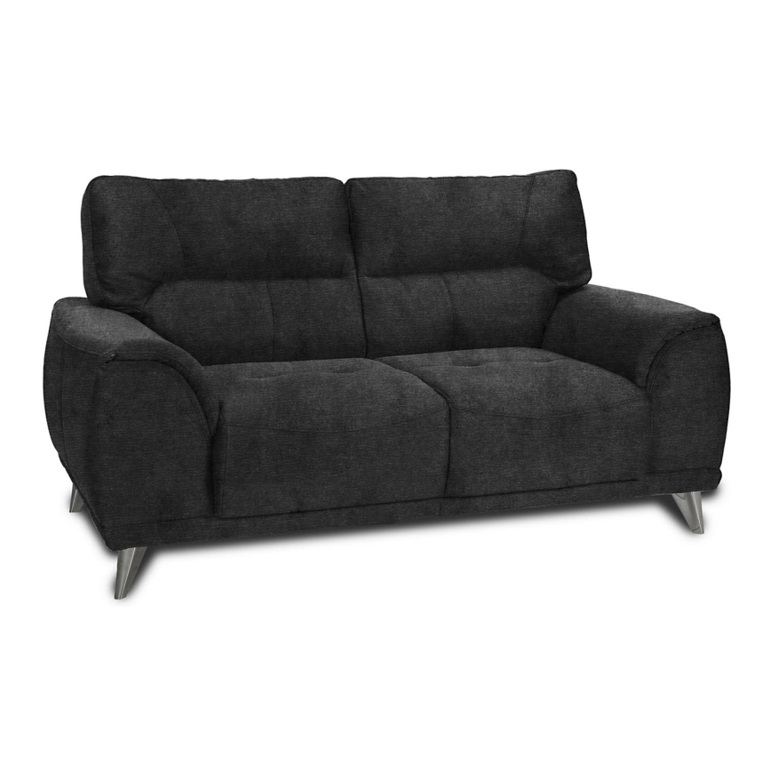 Two-seater sofa LIVORNO black