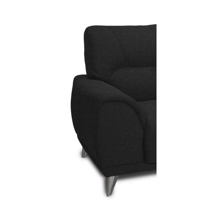 Two-seater sofa LIVORNO black