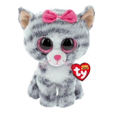 TY - Plush toy KIKI cat 15 cm grey